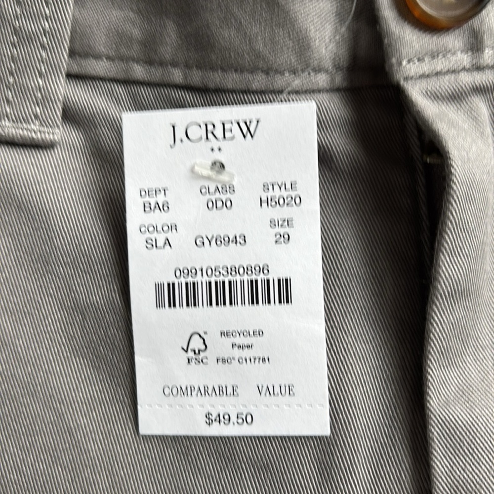 J. Crew Gray Flat Front Shorts - Picture 2 of 4